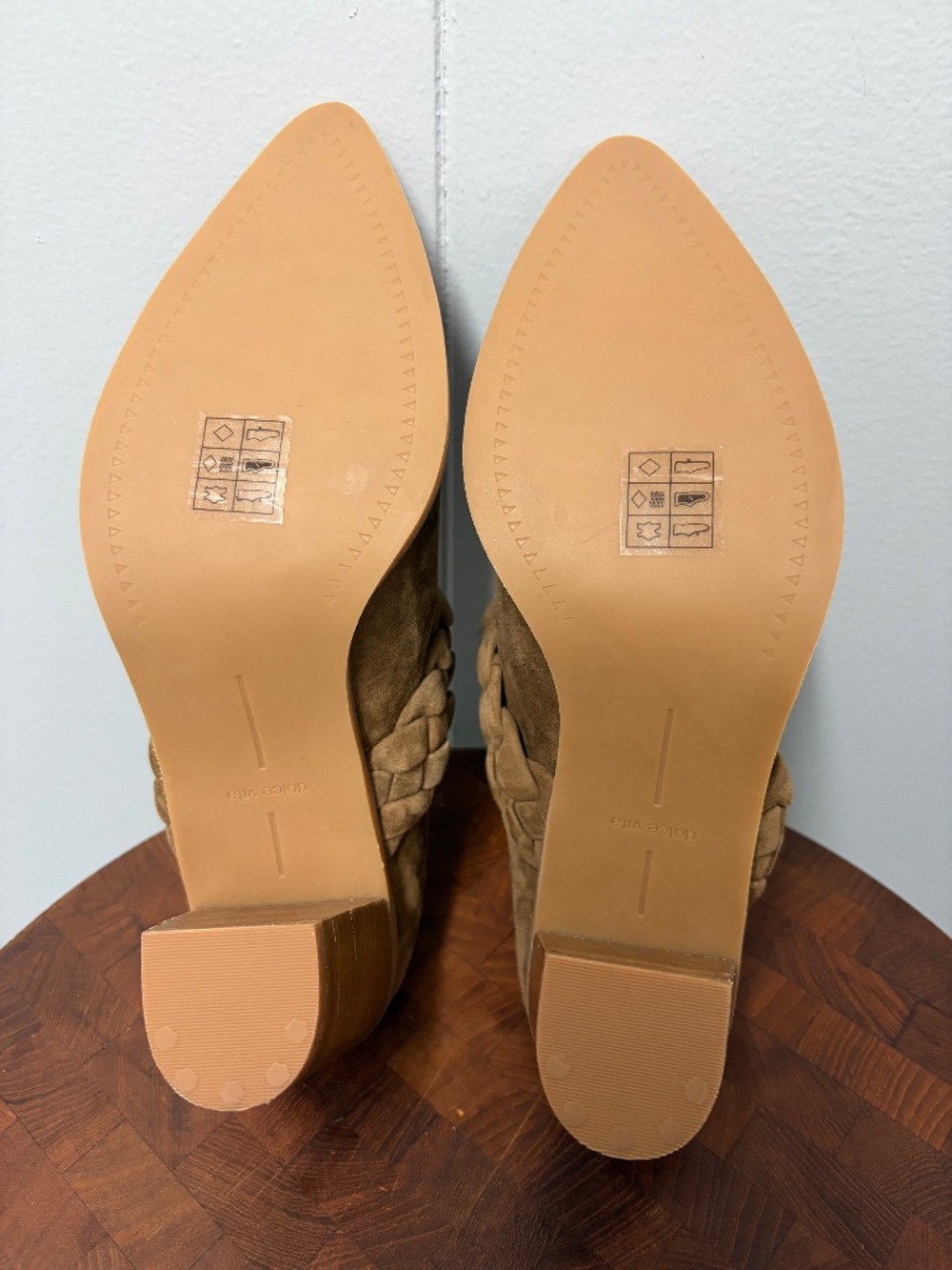 Dolce Vita Tan Suede Braided Mule Clogs - Picture 9 of 9